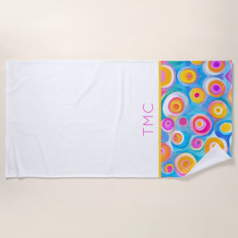 Abstrakte Circle Art INITIALS Sommerspass Strandtuch