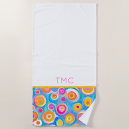 Abstrakte Circle Art INITIALS Sommerspass Strandtuch