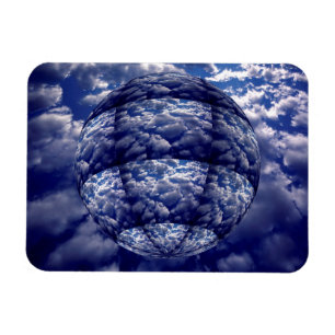 Abstrakte Cloud-3D-Sphäre Magnet