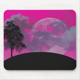Abstrakte Cloudy Moon Mouse Pad Mousepad