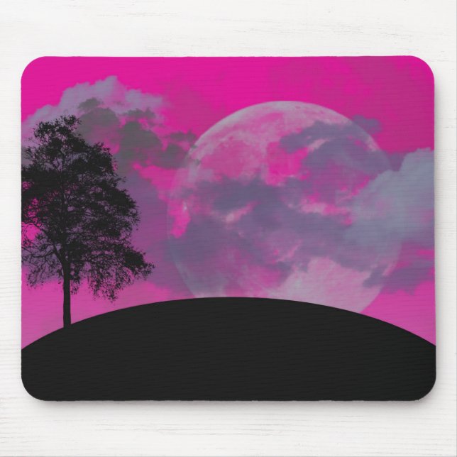 Abstrakte Cloudy Moon Mouse Pad Mousepad (Vorne)