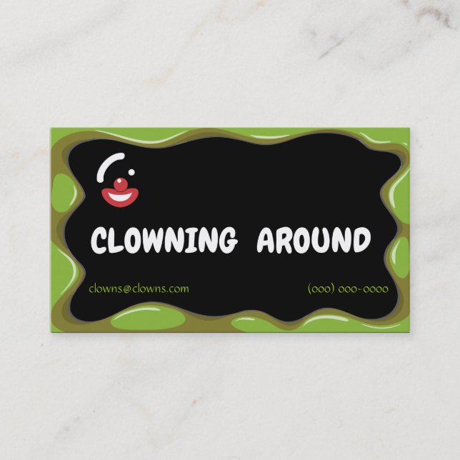 Abstrakte Clownlogos Visitenkarte (Vorderseite)