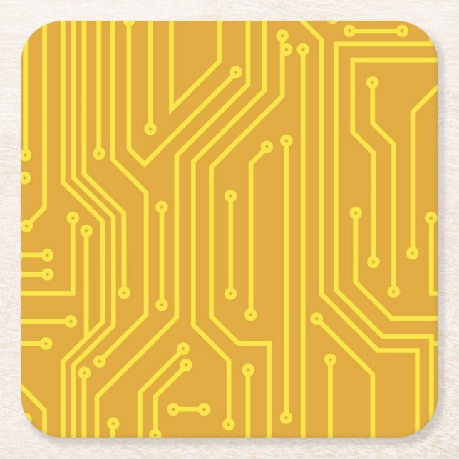 Abstrakte Computerausrüstung Rechteckiger Pappuntersetzer (Vorderseite)