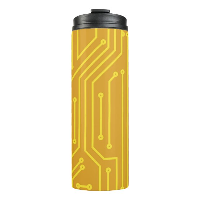 Abstrakte Computerausrüstung Thermosbecher (Vorderseite)