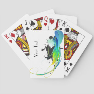 Abstrakte coole Gewässer Paint Spritzer Spielkarten