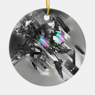 Abstrakte Coole Transformationsroboter Keramik Ornament