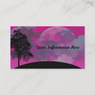 Abstrakte Crimson Moon Business Cards Visitenkarte