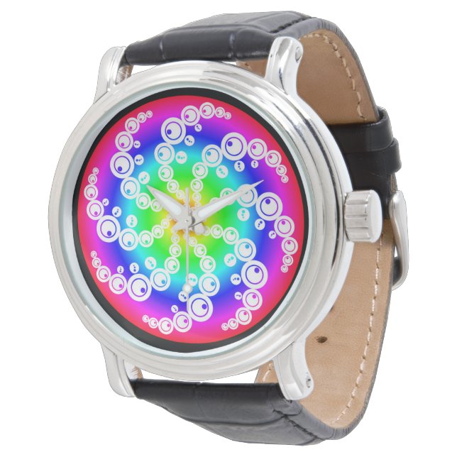 Abstrakte Crop Circle Watch Armbanduhr (Schrägansicht)