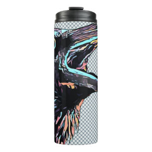 Abstrakte Crow Bird Originale Thermosbecher