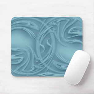Abstrakte Curlen über blaues Kunstwerk Mousepad