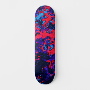 Abstrakte Custom Street Art Inspiriert Blue Red Sw Skateboard