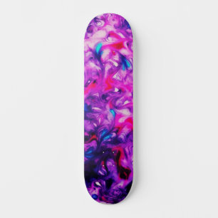 Abstrakte Custom Street Art Inspiriert Rosa Swirl Skateboard