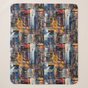 Abstrakte Cyberpunk-Stadtlandschaft-Silhouette (1) Sherpadecke