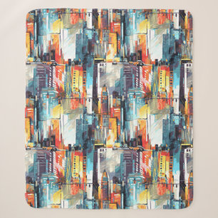 Abstrakte Cyberpunk-Stadtlandschaft-Skyline (2) Sherpadecke