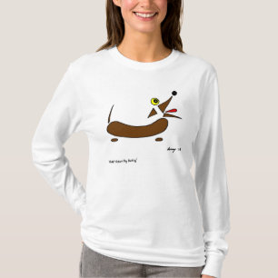 Abstrakte Dackel Hunde Frauen Hooded Sweatshirt T-Shirt