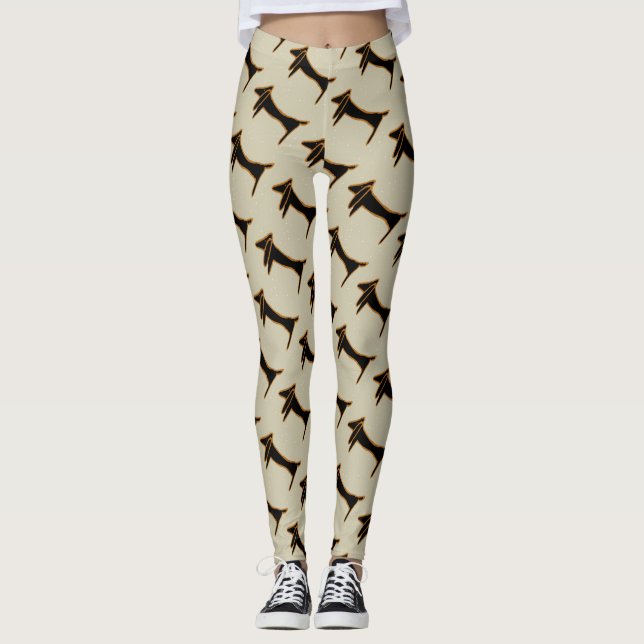 Abstrakte Dackel, Leggings (Vorderseite)