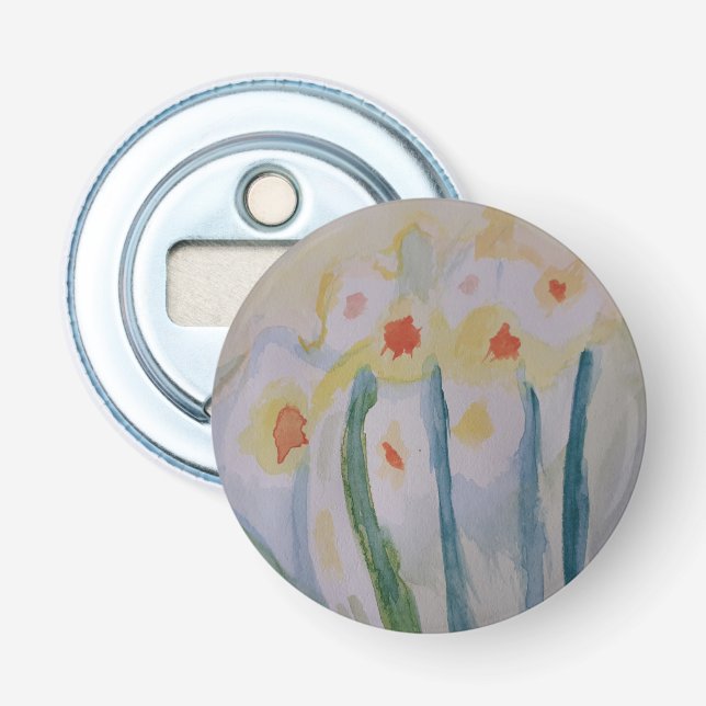 Abstrakte Daffodien Taste Flaschenöffner (Vorderseite)