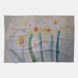 Abstrakte Daffodils Teetuch Geschirrtuch