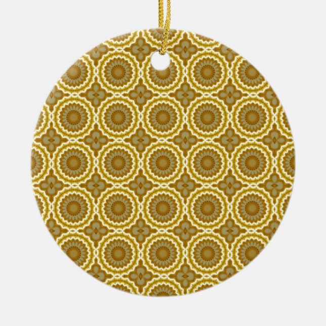 Abstrakte Daisies Keramikornament (Vorne)