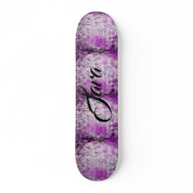 Abstrakte Damaskus Rosa drucken Skateboard anpasse