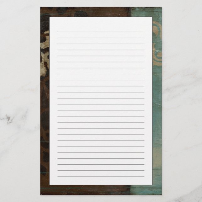 Abstrakte Damast-Tapisserie durch Jennifer Briefpapier (Vorderseite)