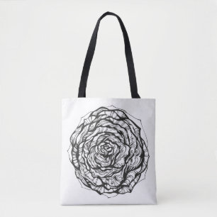 Abstrakte dekorative Rose 2 Tasche
