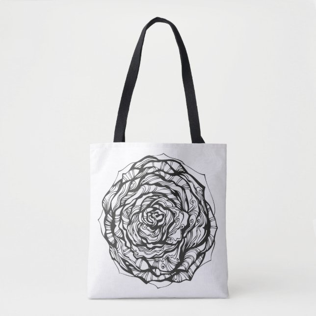 Abstrakte dekorative Rose 2 Tasche (Vorderseite)