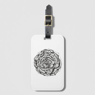 Abstrakte dekorative Rose Gepäckanhänger
