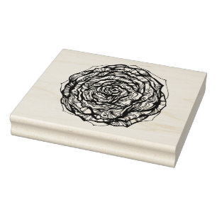 Abstrakte dekorative Rose Gummistempel