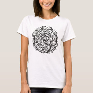 Abstrakte dekorative Rose T-Shirt