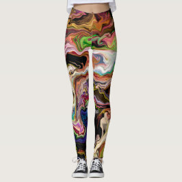 Abstrakte der Farben Orquidia in Dunkelheit Leggings