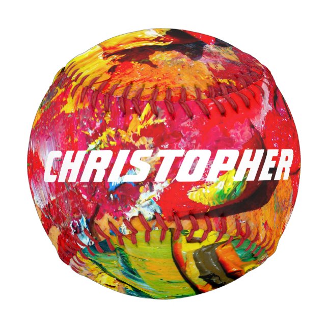 Abstrakte der fröhlichen Artist-Palette Baseball (Vorderseite)