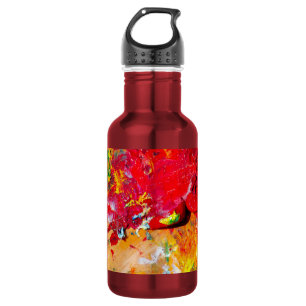 Abstrakte der Künstlerpalette Edelstahlflasche