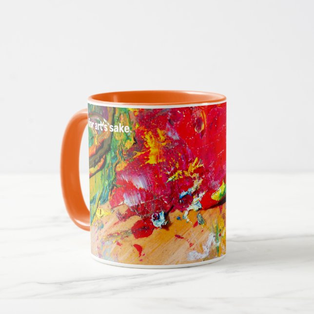 Abstrakte der Künstlerpalette Tasse (Vorderseite Links)