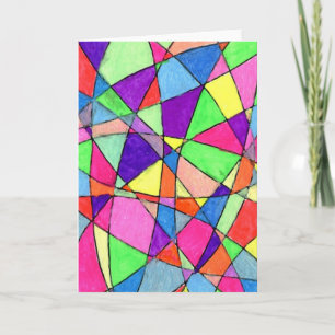 Abstrakte Design-Grußkarte "Festgestelltes Glas" Karte