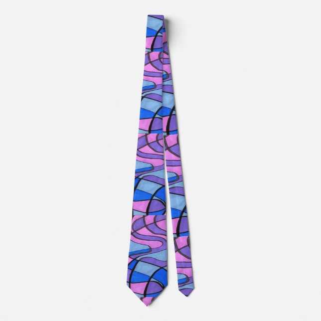 Abstrakte Design-Krawatte "Cool Morningl" Krawatte (Vorderseite)