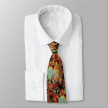 Abstrakte Design Neck Tie in Brauntönen