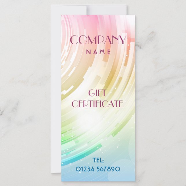 Abstrakte Design Rack Card/Geschenkgutschrift (Vorderseite)