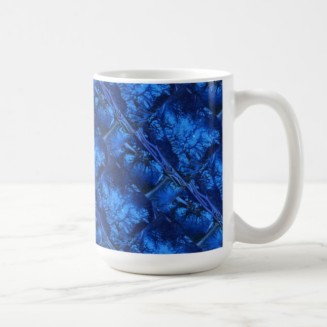 Abstrakte Design-Tasse "Deep Waters #2 Tiled" Kaffeetasse (Rechts)
