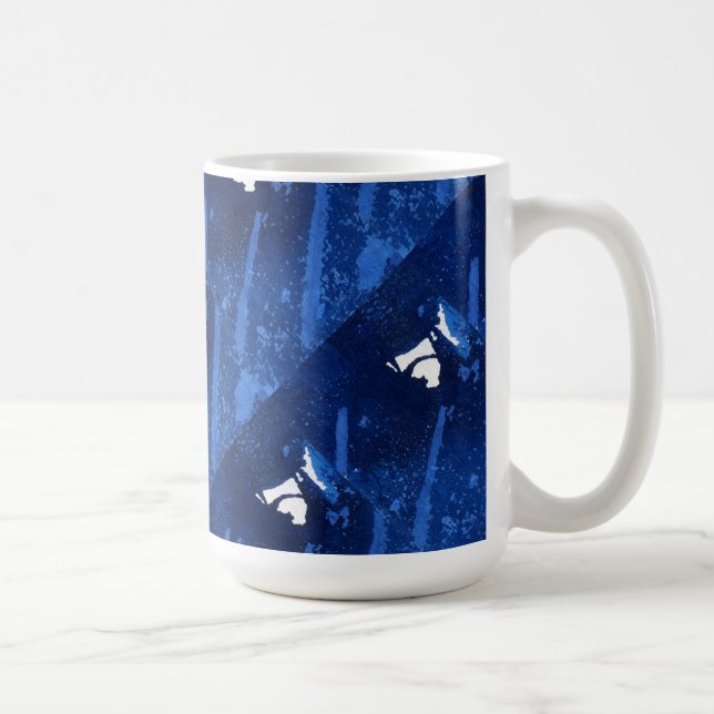 Abstrakte Design-Tasse "Deep Waters #3 Tiled" Kaffeetasse (Rechts)