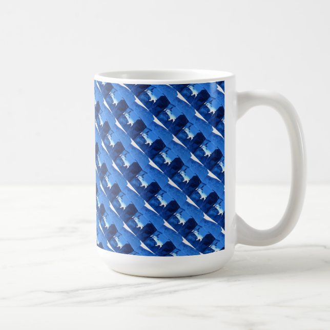 Abstrakte Design-Tasse "Frozen Ridge #3 Tiled" Kaffeetasse (Rechts)
