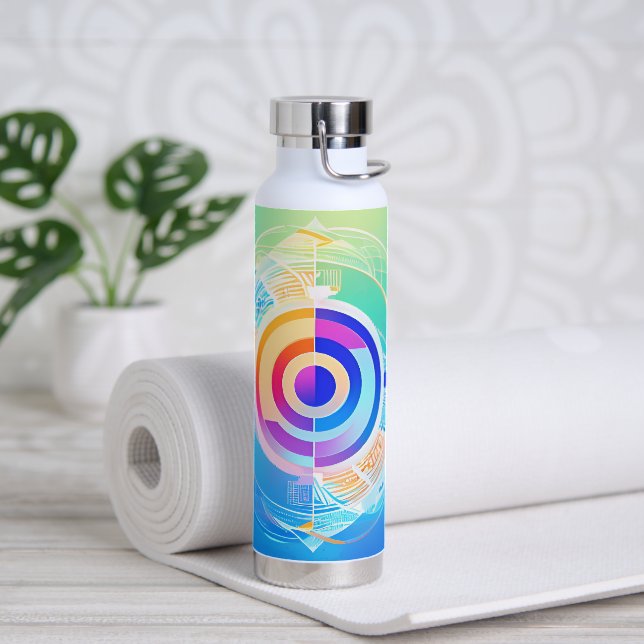 Abstrakte Design Wasserflasche Trinkflasche (Yoga)