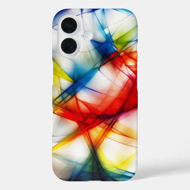 Abstrakte Designdecke im Kandinsky-Stil iPhone 16 Hülle (Rückseite)
