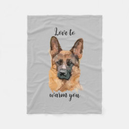 Abstrakte Deutsche Shepard Fleece Blanket