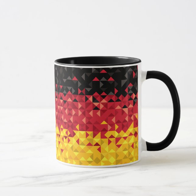 Abstrakte Deutschland-Flagge, deutsche Farben, Tasse (Rechts)