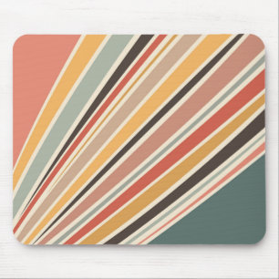 Abstrakte diagonale Retro-Stil-Streifen Mousepad