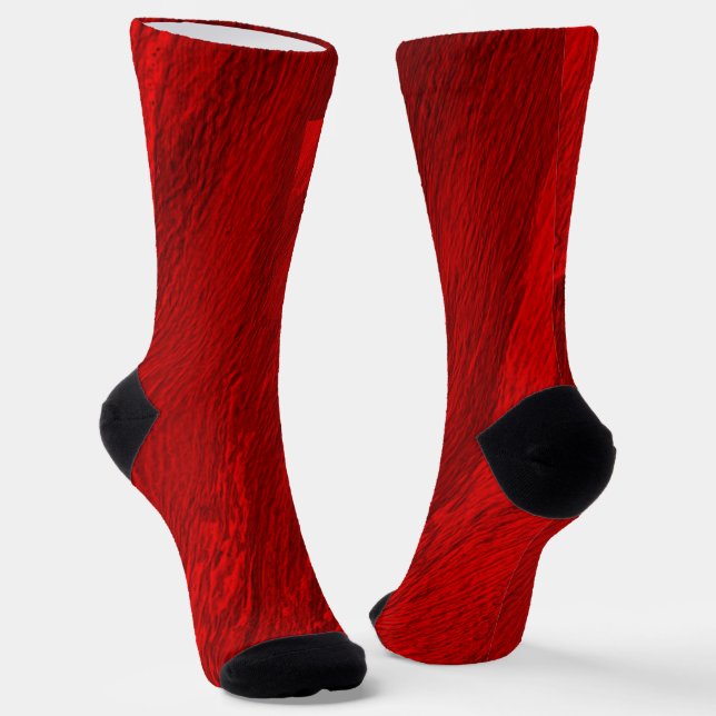 Abstrakte Diagonalfarben in roter Ausführung Socken (Gewinkelt)