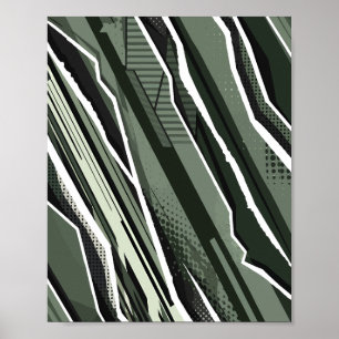 Abstrakte Diagonalstreifen Poster