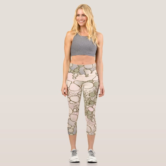 Abstrakte Digitalarbeit 5 Capri Leggings (Vorderseite)