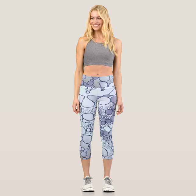 Abstrakte Digitalarbeit 6 Capri Leggings (Vorderseite)